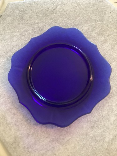 Vintage Imperial Glass Cobalt Blue Clear Top Butter Dish. - Picture 2 of 2