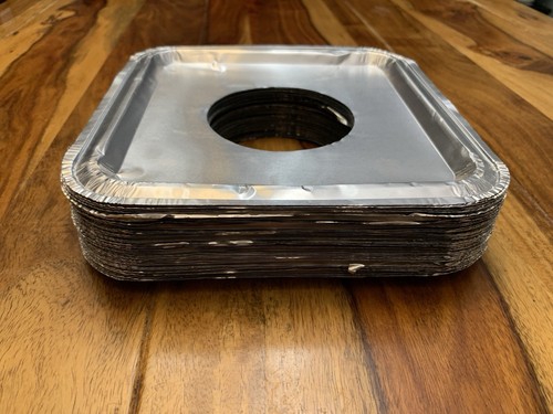 100 Stück Aluminiumfolie Quadratisch Gaskocher | Brenner Einweg Lätzchen Einlagen 8 1/2" - Bild 4 von 7