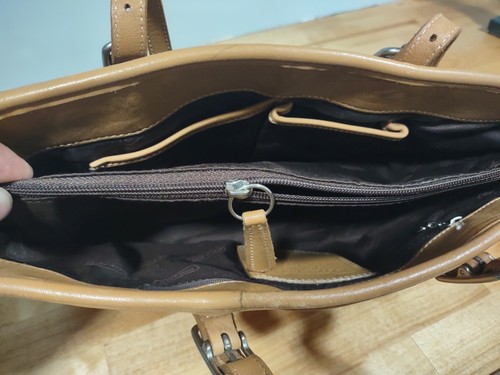 Klassischer Shopper Ledertasche Vintage Coach 9813 hellbraun/braun - Bild 7 von 8