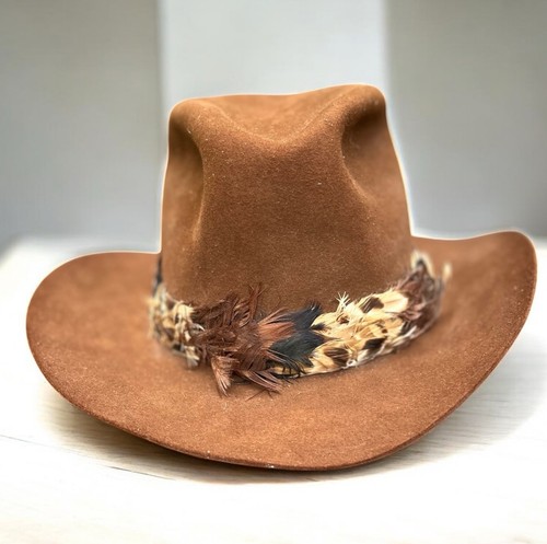 Dobbs Roundup Collection Felt Western Hat Size 7 1/4 Mink Brown Joseph Horne Co. - Picture 13 of 17