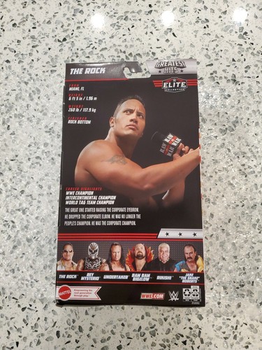 WWE Elite Greatest Hits The Rock 2022 nuevo sellado de fábrica Mattel - Imagen 7 de 10