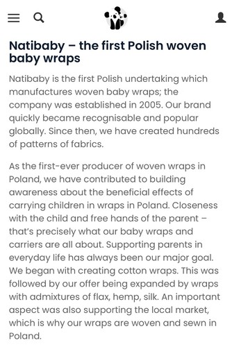 NATIBABI NATI Baby Cradle & Crossbody & Rucksack Carry Sling Wrap KHAKI POLAND - Picture 3 of 17