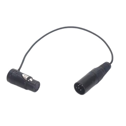 STEREO "Shortie" XLR Microphone Wiring Low Profile Short XLR 5Pin Female To Male - Picture 4 of 5