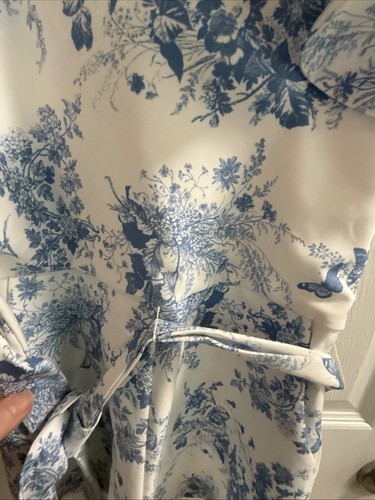 gb girls romper Blue White Floral Size 8 - Picture 4 of 15