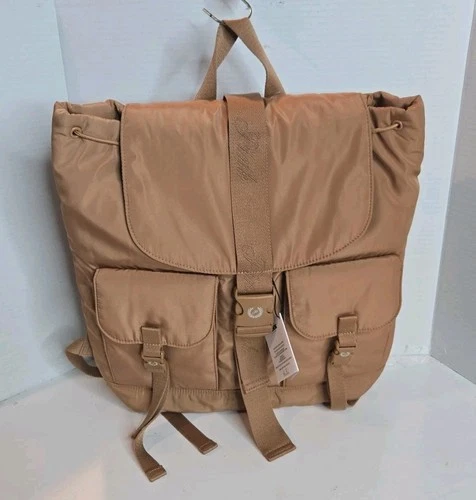 Victoria Secret Pink Women's Girls Unisex Tan Multi Pocket Backpack