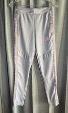 Adidas Tiro 19 Soccer Pants Youth Girls L AeroReady Soccer Grey and Pink