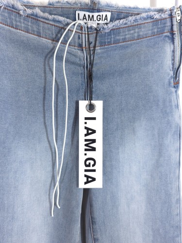 Pantalones de mezclilla I AM GIA Neavah pierna acampanada talla S azul claro - Imagen 12 de 17