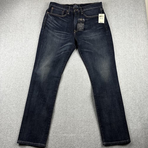 Lucky Brand 121 Heritage Slim Jeans Mens 34x32 Dark Wash Straight Leg Denim New - Picture 1 of 14