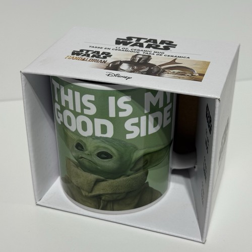Star Wars The Mandalorian Grogu Baby Yoda Mug This is My Good Side Disney 11 Oz - Picture 5 of 6