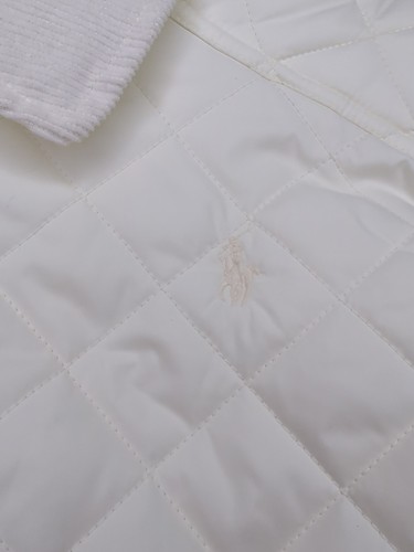 Chaqueta acolchada POLO RALPH LAUREN niñas XL 16 mujeres pequeña blanca ecuestre granero - Imagen 5 de 7