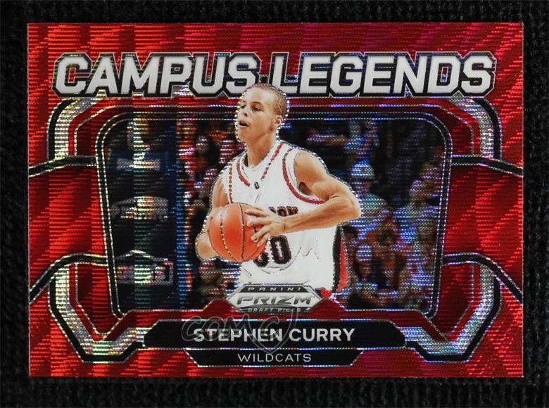 2024 Panini Prizm Draft Picks Campus Legends Red Wave Prizm Stephen Curry #2