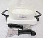 Vintage Corning Ware Electromatic Electric Skillet P-12-ES PYREX Lid & Handles