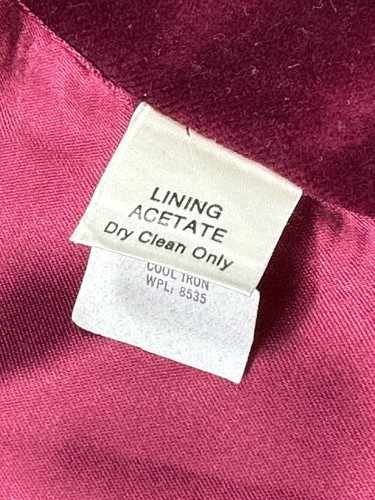 Chaqueta para fumar de terciopelo borgoña Brooks Brothers con cinturón talla M unisex de colección - Imagen 10 de 15