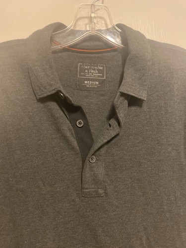 Abercrombie & Fitch Herren Black Label Strick Poloshirt Gr. Medium dunkelgrau neu ohne Etikett - Bild 6 von 7