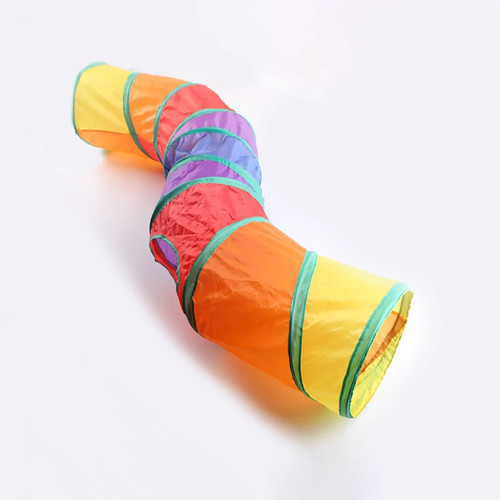 Rainbow Cat Tunnel Foldable Indoor Toys Tube Dogs Rabbit Interactive, Pets Play - Bild 6 von 6