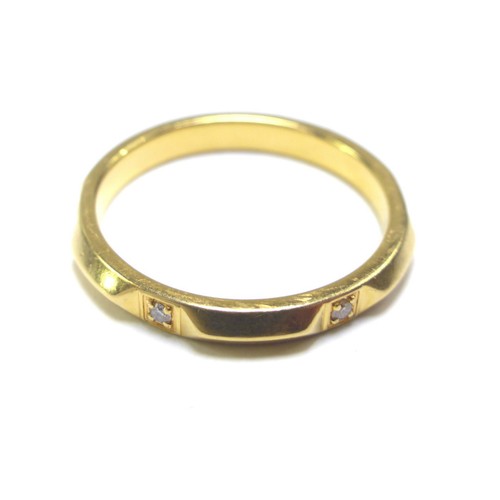 TIFFANY & Co. Anillo True Band Diamante K18 Novia #7.5US 3.6g Oro - Imagen 4 de 5