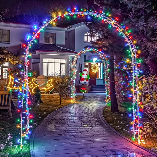 100FT 300 LED Christmas Lights Outdoor, Multicolor Christmas String Lights wi... - Bild 8 von 9