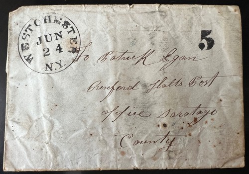 1845 Irish Potato Famine Letter Mentions Rotting Potatoes, New York Emigration - Picture 8 of 9