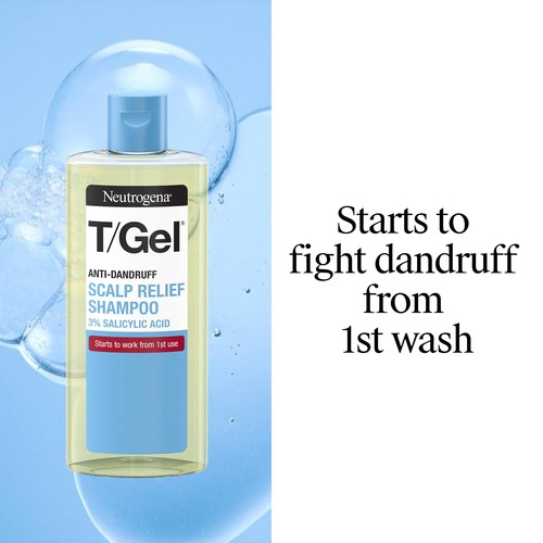 Champú anticaspa Neutrogena T/Gel alivio cuero cabelludo (250 ml) con 3 % salicílico - Imagen 3 de 5
