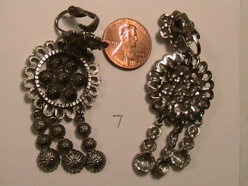 [h3a] Lote de 10 PENDIENTES DISFRAZ VINTAGE - CLIP, GIRO - Imagen 8 de 11