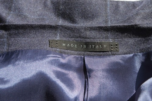 Paul Stuart Wool Cashmere Blue Plaid Sport Coat Suit Jacket Size 44 R NEW - Picture 11 of 12