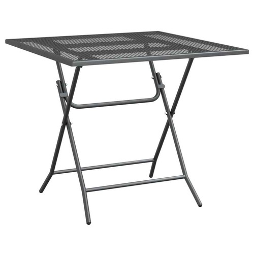 Gartentisch 80x80x72 cm Streckmetall Anthrazit - Bild 5 von 8