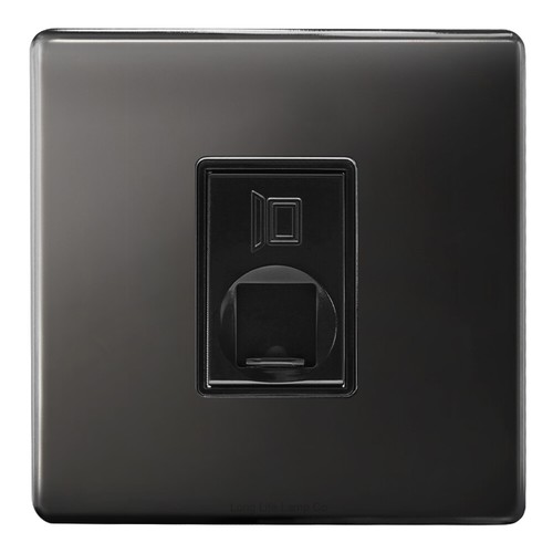 Ethernet Port Data Socket Single or Double Ports Screwless Slim Flat Wall Plate - Picture 17 of 46