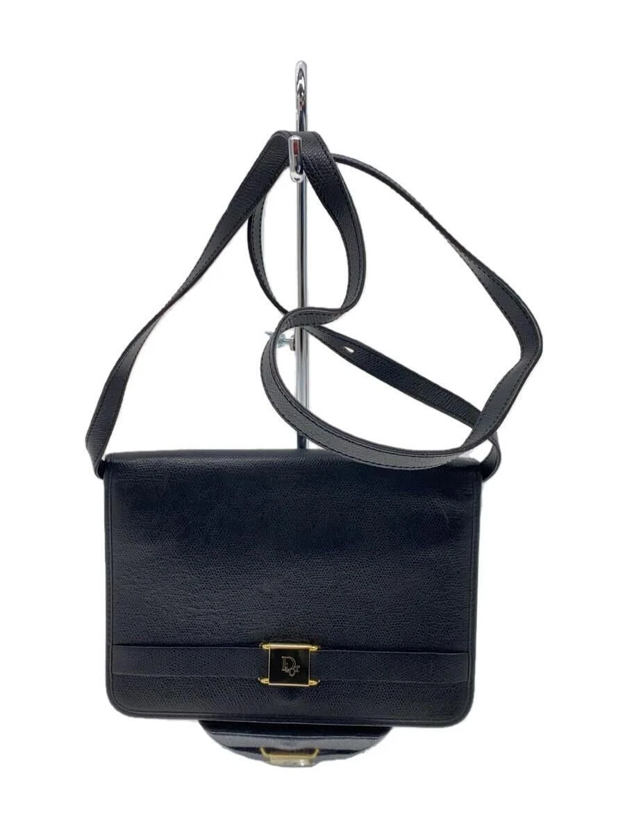 Sac bandoulière Christian Dior cuir noir uni occasion