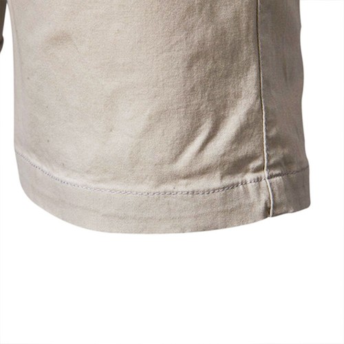 Einfarbige Chinos Für Herren Sommer Lässige Halbe Hosen Baumwoll-Cargo- † ↑ - Bild 11 von 22