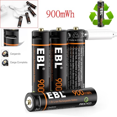 4PACK USB AAA Lithium Li-ion Batteries Rechargeable Battery & Charing Cable &Box - Picture 3 of 13