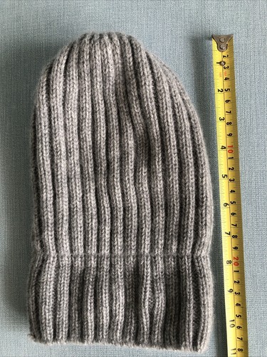 100 % Kaschmir Unisex Kinder Beanie Mütze Kinder Mädchen Jungen gestrickt grau - Bild 4 von 6