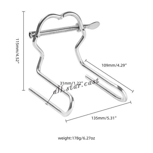 Adjustable Metal Spreader Expander Plug Extreme Speculum Chastity Device Dilator - Picture 3 of 14