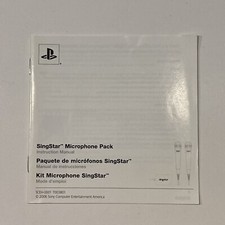 Playstation 2 SingStar Microphone Pack Instruction Manual Only PS2