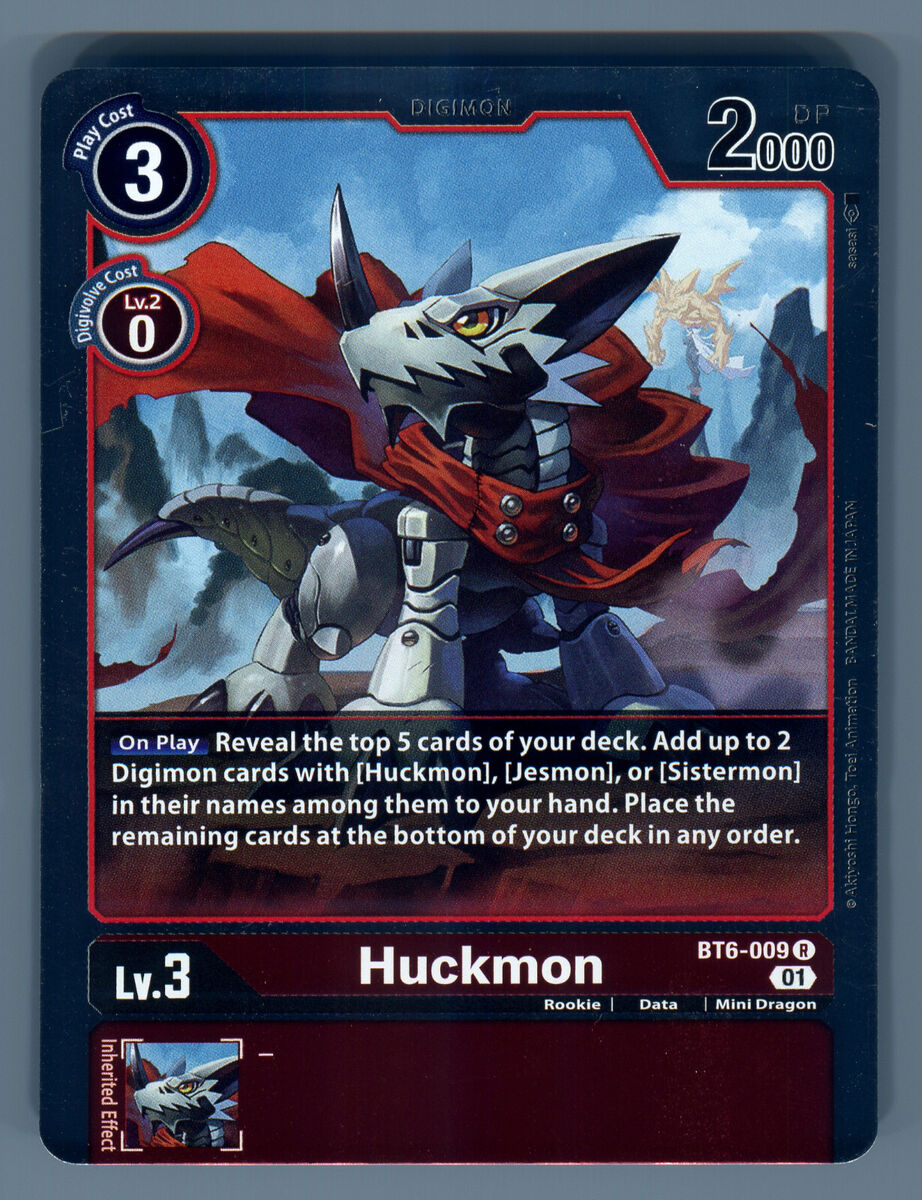 Digimon - Huckmon - Double Diamond BT06 - BT6-099 01 R Rare