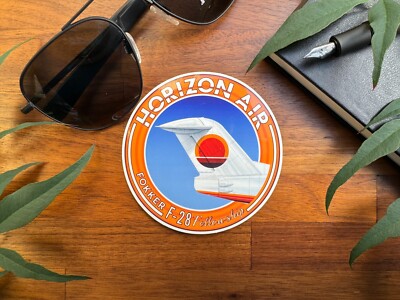 Horizon Air - Fokker F-28 Fellowship Vinyl Sticker
