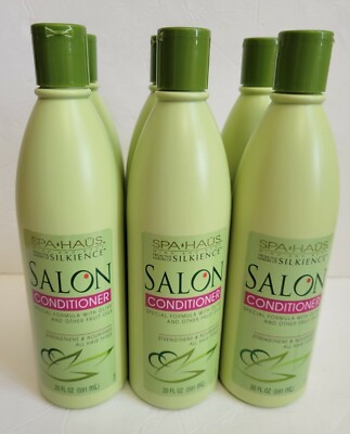 Lot of 6 Spa Haus Silkience Salon Conditioner Large 20 Oz Bottles