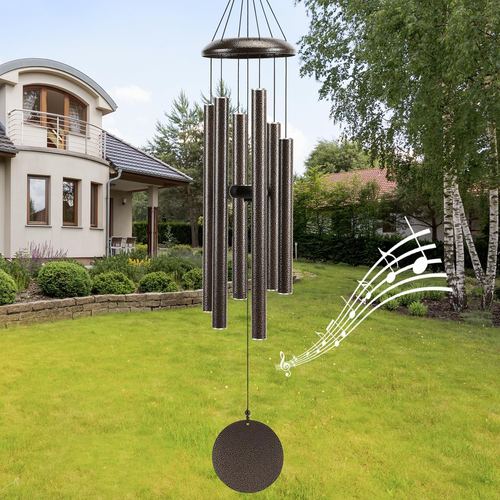 Campanas de viento grandes de 40" para exteriores, tonos profundos, tonos melódicos calmantes, viento - Imagen 5 de 12