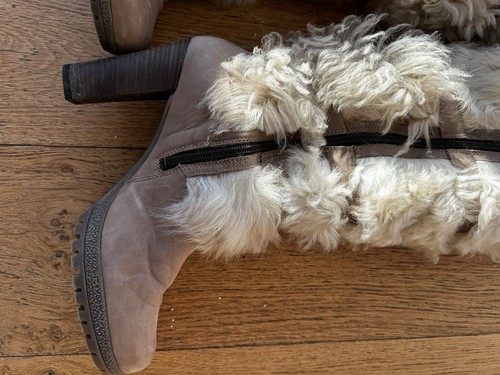 Stiefel für Damen außen aus Fell Und Leder Innen Mit Teddy Gefüttert Von Högl - Bild 5 von 13