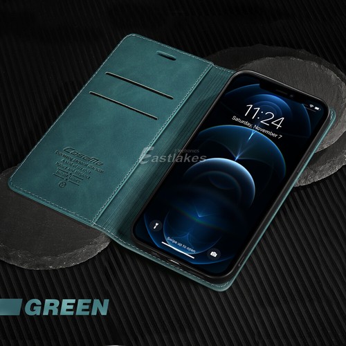 Retro Flip Leather Wallet Case Shockproof For iPhone 16e 15 14 13 12 11 Pro Max - Picture 14 of 15