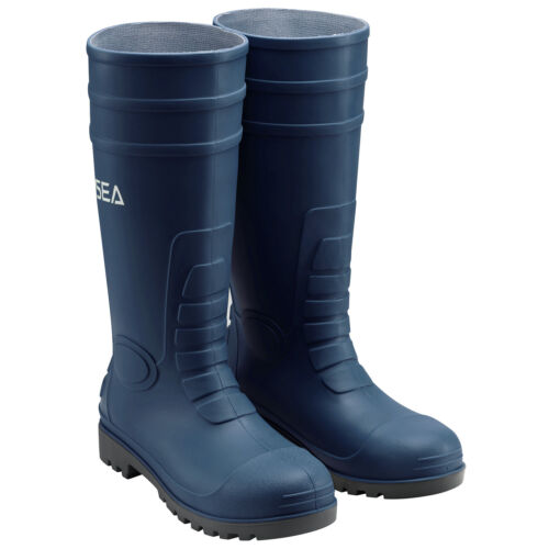 HISEA Men Rain Boots Steel Shank PVC Waterproof Outdoor Yard Fishing Work Boots - Picture 8 of 55