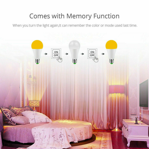 6 Pcs RGB RGBW LED Bulb Light 16 Color Changing E27 Lamp + IR Remote Controller - Picture 8 of 12