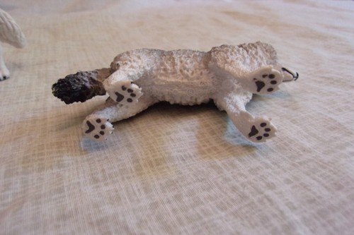 PVC Wolfs Pair Pups Schleich Grey Brown 1 Wolf CE Marked Animal Figures - Picture 9 of 16