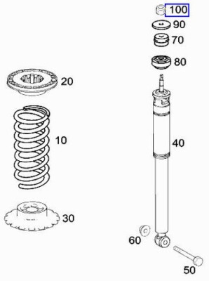 Mercedes 17mm Hex Self-Locking Nyloc Nut M10x1.00mm