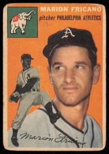 1954 Topps #124 Marion Fricano Philadelphia Athletics