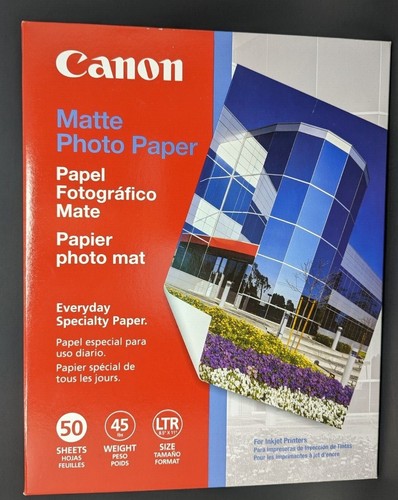 3 PACKS- Canon Photo Inkjet Paper Matte 8-1/2 x 11 -50 Sheets/Pack CNM7981A004 - Picture 2 of 10