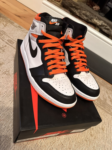 Nike Air Jordan 1 Retro High OG Electro Orange UK 9.5 VGC Sneakers