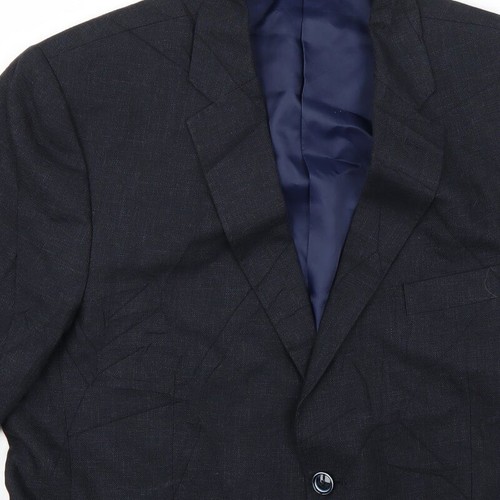 Marks & Spencer Mens Blue Flax Blazer Size 36 - Picture 7 of 12