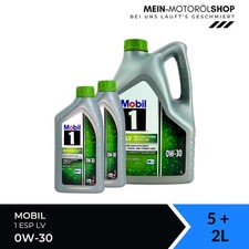 Mobil 1 ESP LV 0W-30 ACEA A5/B5 MB Ford Volvo API SN 5+2 Liter = 7 Liter