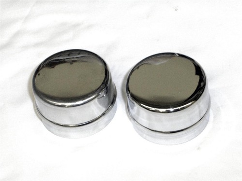 Mr Gasket 2485 1.790" Diameter Chrome Dust Caps Hub Cover PAIR GM Chevy Pontiac - Picture 1 of 1