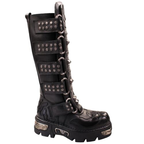 Stivali alti unisex New Rock M266 New Reactor Demon borchie 7008 - Foto 6 di 15